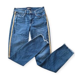 Abercrombie & Fitch Harper Low Rise Ankle Jeans, Raw Hem, Size 25/0R
